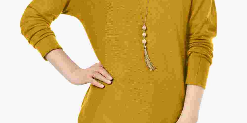 INC International Concepts Women's Shirttail Sweater Gold Size XX-Large
