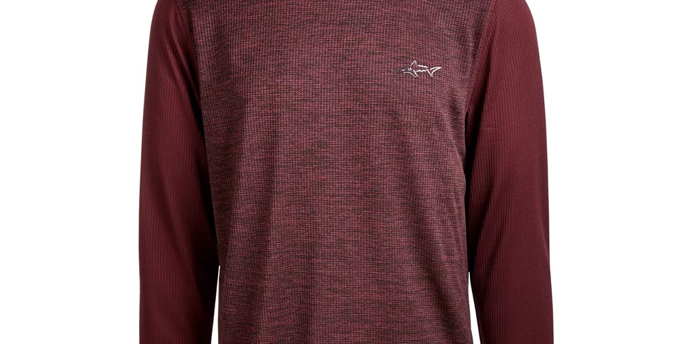 Greg Norman Men's Logo Athletic Pullover Top Red Size Medium