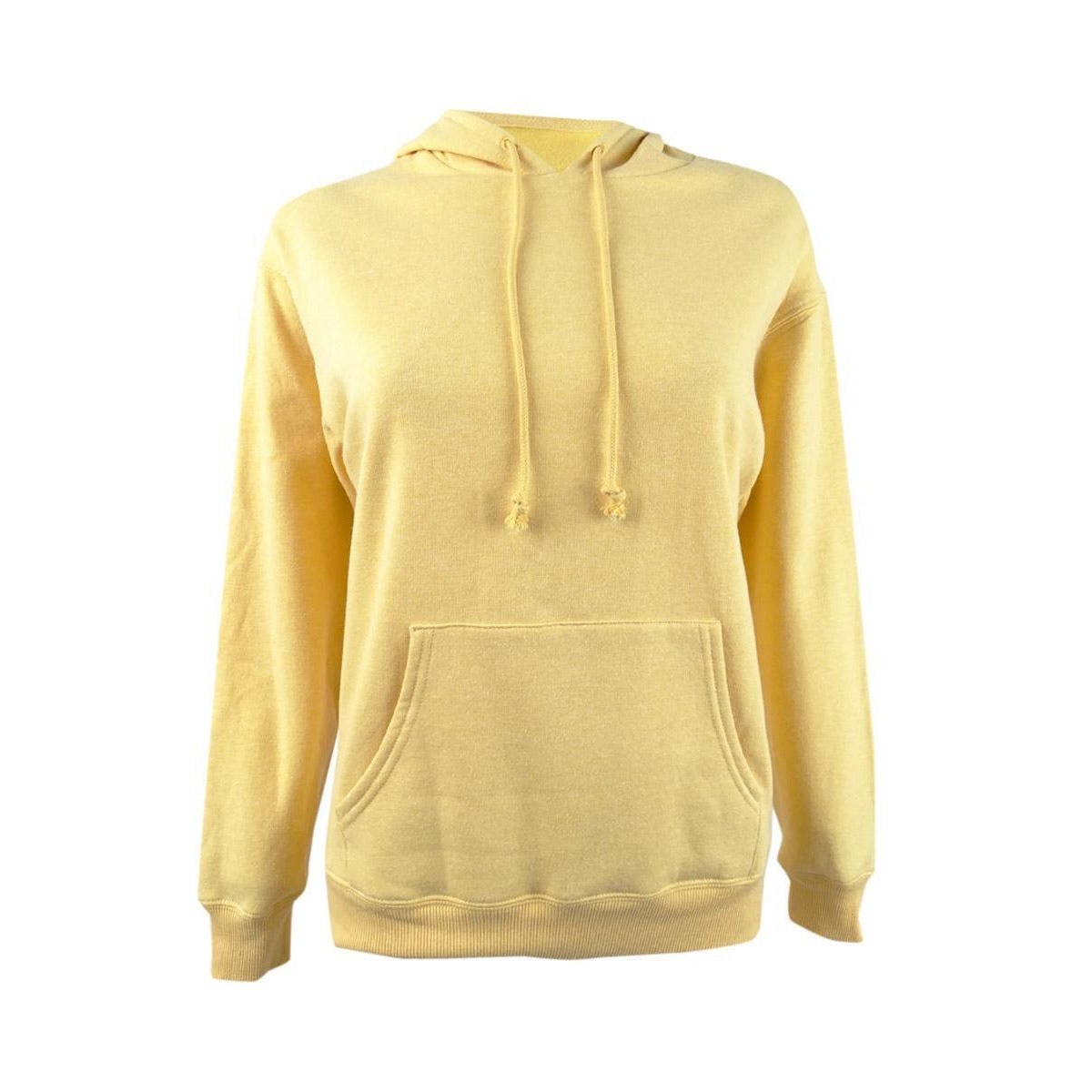 Rebellious One Juniors' Pouch-Pocket Hoodie Yellow Size Small
