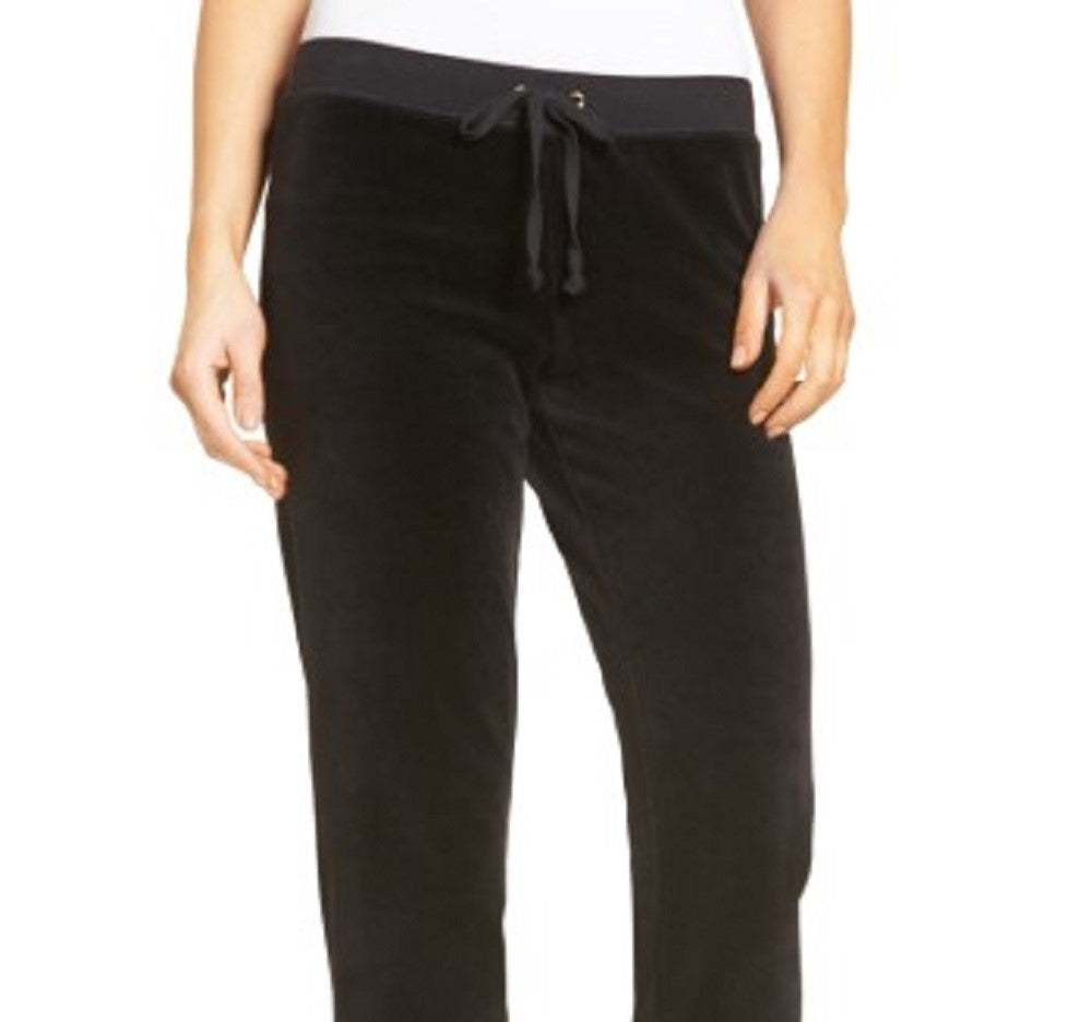 Juicy Couture Women's Zuma Velour Track Pants Black Size Small