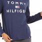 Tommy Hilfiger Women's Sport Logo Long Sleeve Shirt Gray Size X-Large