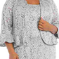 R & M Richards Women's Plus Size Lace Dress & Ruffled Jacket Silver Size 18W