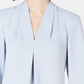 Bar III Women's Inverted-Pleat Blouse Blue Size Medium