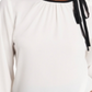 Riley & Rae Women's Billie Tie Neck Blouse Beige Size XL