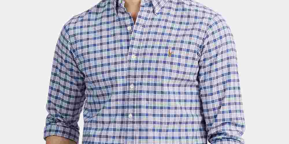 Ralph Lauren Men's Classic Fit Oxford Button-Down Shirt Blue Size XX-Large