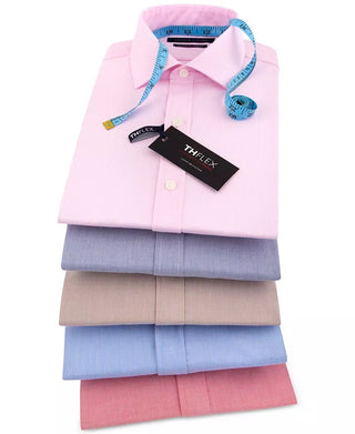 Tommy Hilfiger Men's Twill Striped Dress Shirt Purple Size 17x36-37 XL