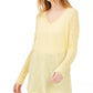 INC International Concepts Women's Ribbed Long-Sleeve Tunic Sweater Yellow Size Small
