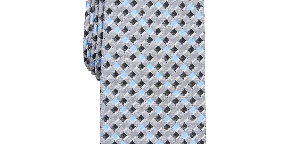 Perry Ellis Men's Printed Classic Neck Tie  Navy Size Regular