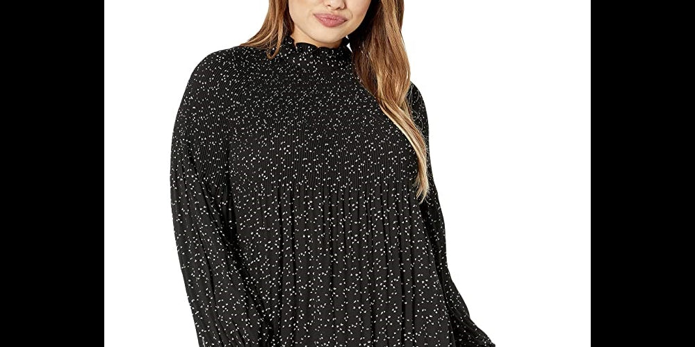 Ralph Lauren Women's Plus Georgette Blouse Clothing Black Size 1X