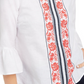 Charter Club Women's Embroidered Bell-Sleeve Linen-Blend Top White Size Large