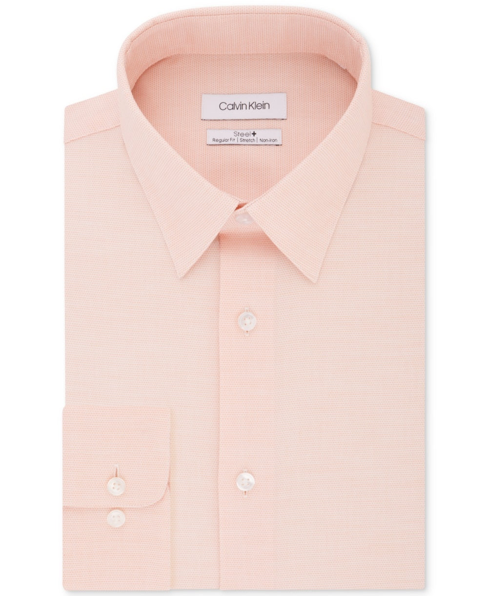 Calvin Klein Men's Steel Classic Regular Non Iron Stretch Performance