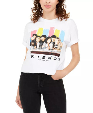 Love Tribe Juniors' Cotton Friends Graphic T-Shirt White Size Medium