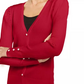 INC International Concepts Women's Petite Puff-Sleeve Cardigan Red Size PS