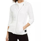 Calvin Klein Women's Jacquard Asymmetrical Zip Hooded Jacket Sand Size Large