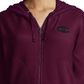 Champion Women's Heritage Herringbone Zip Hoodie Purple Size X-Small