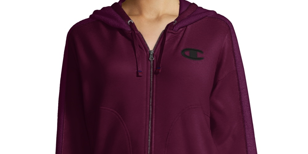 Champion Women's Heritage Herringbone Zip Hoodie Purple Size X-Small