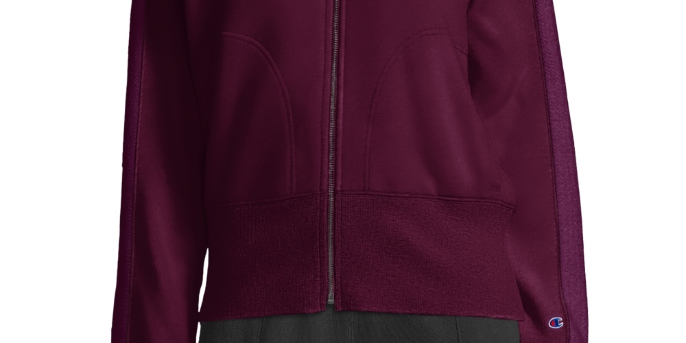 Champion Women's Heritage Herringbone Zip Hoodie Purple Size X-Small