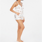INC International Concepts Women's Printed Contrast Trim Romper White Size Large