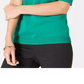 Charter Club Women's Petite Elbow-Sleeve Sweater Green Size PXL