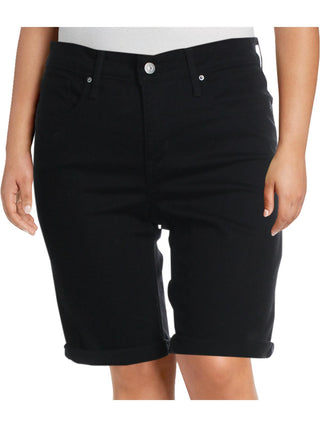 Levi's Women's Plus Shaping Mid Rise Shorts Black Size 24W