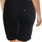 Levi's Women's Plus Shaping Mid Rise Shorts Black Size 24W