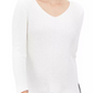 Style & Co Women's Ribbed V-Neck Cotton Sweater Cloud Blue Size XX-Large