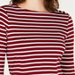 Charter Club Women's Petite Pima Cotton Button-Shoulder Print Top Red Size XL