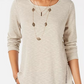 Style & Co Women's Waffle-Knit Top Beige Size XX-Large