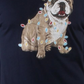 Club Room Men's Christmas Bulldog Graphic Holiday T-Shirt Blue Size Small