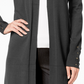 JM Collection Women's Lace-Up-Sleeve Cardigan Regular & Petite Sizes Gray Size Medium
