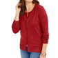Charter Club Women's Long-Sleeve Button-Front Cardigan Red Size Medium