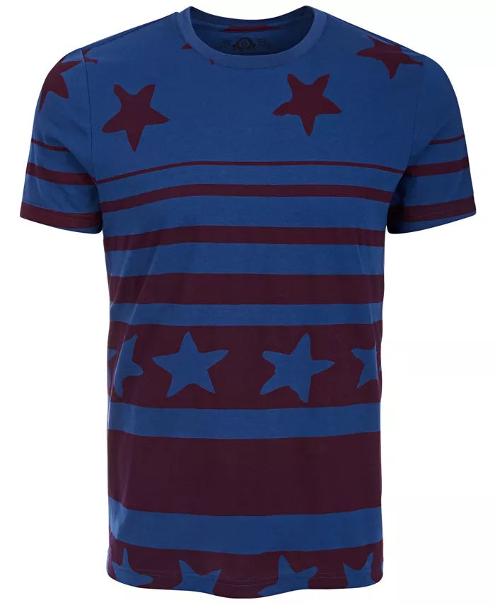 American Rag Men's Stars & Stripes T-Shirt Blue Size XX-Large