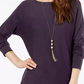INC International Concepts Women's Shirttail Sweater Purple Size Small