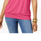 JM Collection Women's Blouson T-Shirt Pink Size Large
