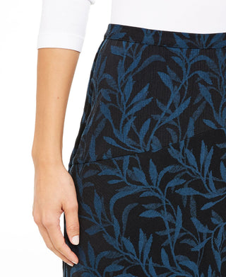 Alfani Women's Printed Asymmetrical MIDI Skirt Blue Size 14