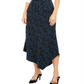 Alfani Women's Printed Asymmetrical MIDI Skirt Blue Size 14