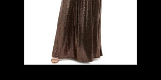 Calvin Klein Women's Plus One-Shoulder Metallic Gown Black Size 14W