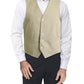 Ralph Lauren Mens Hitchcock Formal Professional Suit Vest Beige Size Large