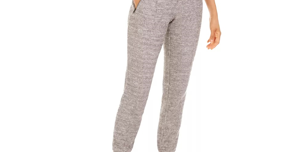 Ideology Women's Gray Heather Skinny Pants Size L Gray Size Large