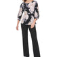 Calvin Klein Women's Printed Blouson-Sleeve Top Charcoal Size X-Large