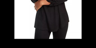 BCX Juniors' Scarf Top Black  Size X-Large