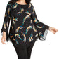 Alfani Women's Plus Size V-Hem Blouse Black Size 0X
