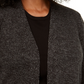 Karen Scott Women's Plus Patterned-Border Cardigan Sweater Black Size 0X-Large