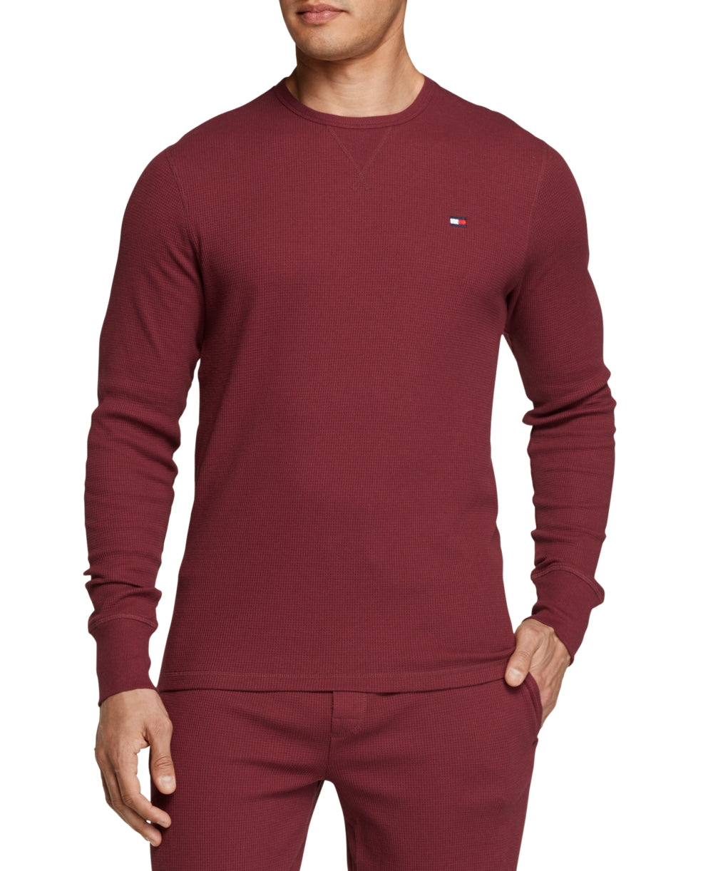 Tommy Hilfiger Men's Long-Sleeve Thermal Shirt Red Size X-Large