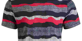 American Rag Men's Wavy Stripe Textured T-Shirt Black Size Medium