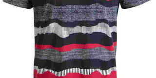 American Rag Men's Wavy Stripe Textured T-Shirt Black Size Medium