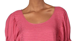 Free People Women's Elsie Pintuck Boho Tunic Top Pink Size Large