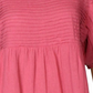 Free People Women's Elsie Pintuck Boho Tunic Top Pink Size Large