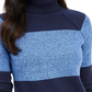 Karen Scott Women's Colorblock Cotton Turtleneck Sweater Blue Size PS