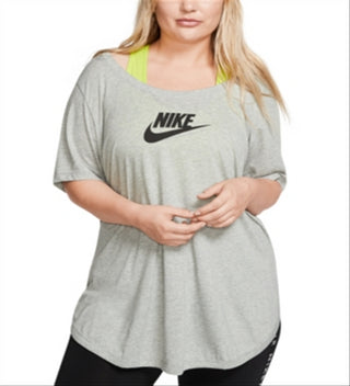 Nike Women's Sportswear Essential Tunic Cotton Jersey Gray Size X-Large